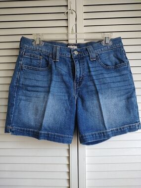 Levi's Blue Denim Mid-Rise Jean Shorts